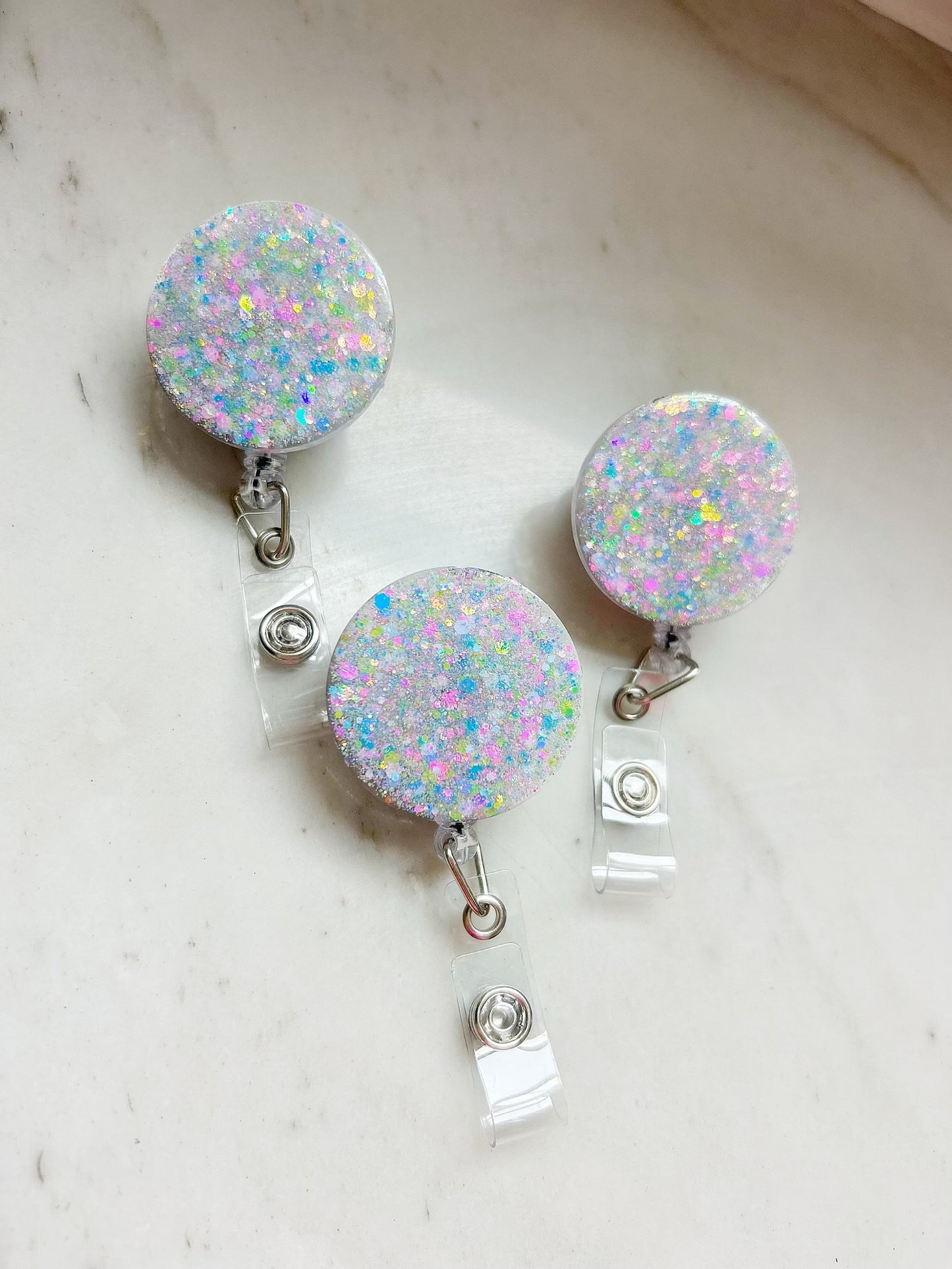 Glitter Badge Reel: Pastels