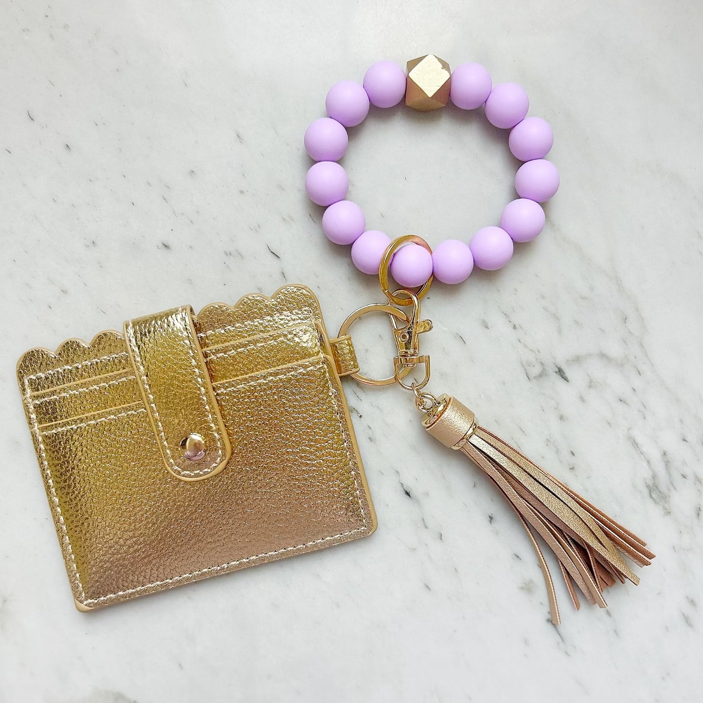 Solid Group Wristband Keychain