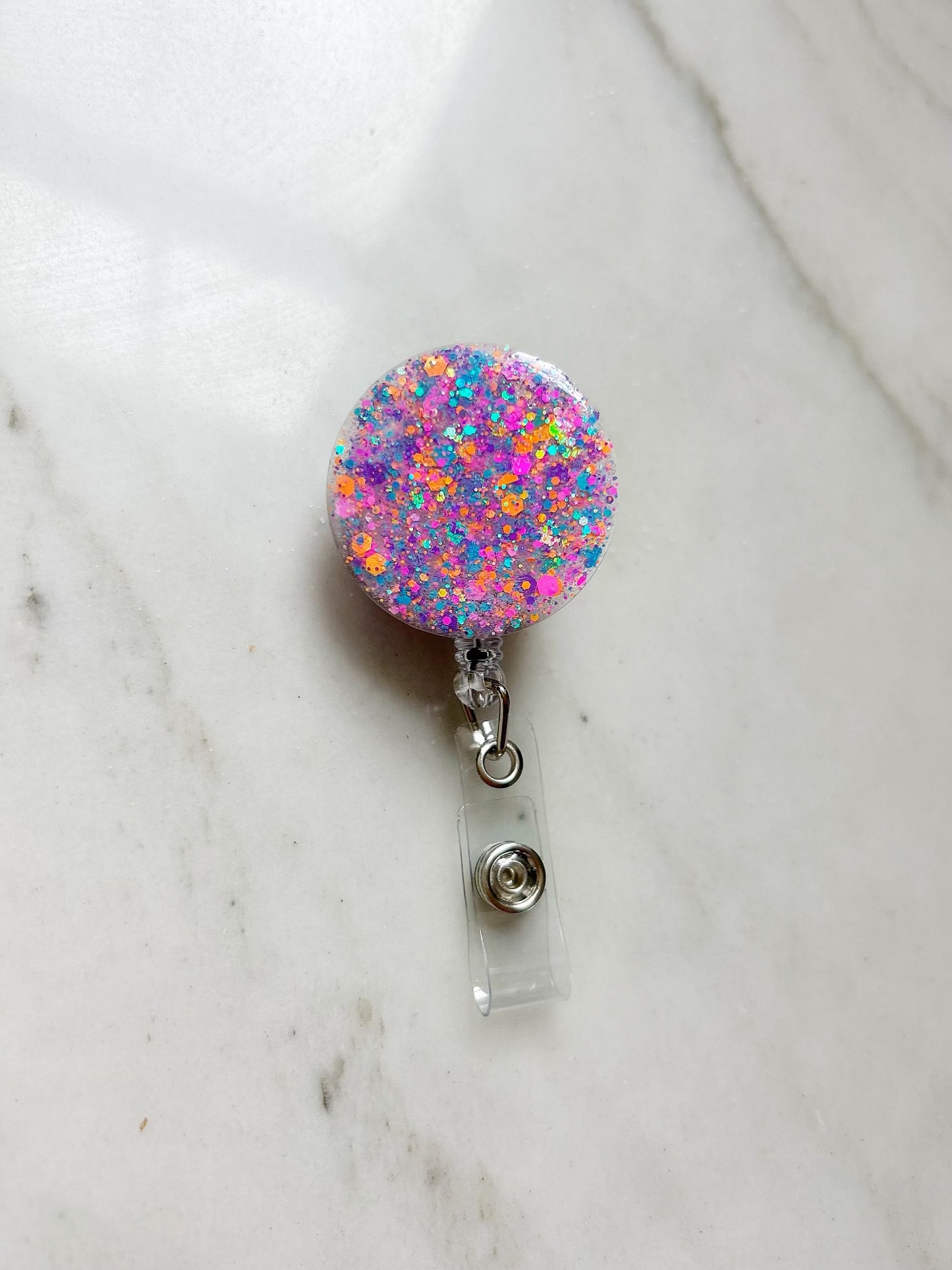 Glitter Badge Reel: Multicolor