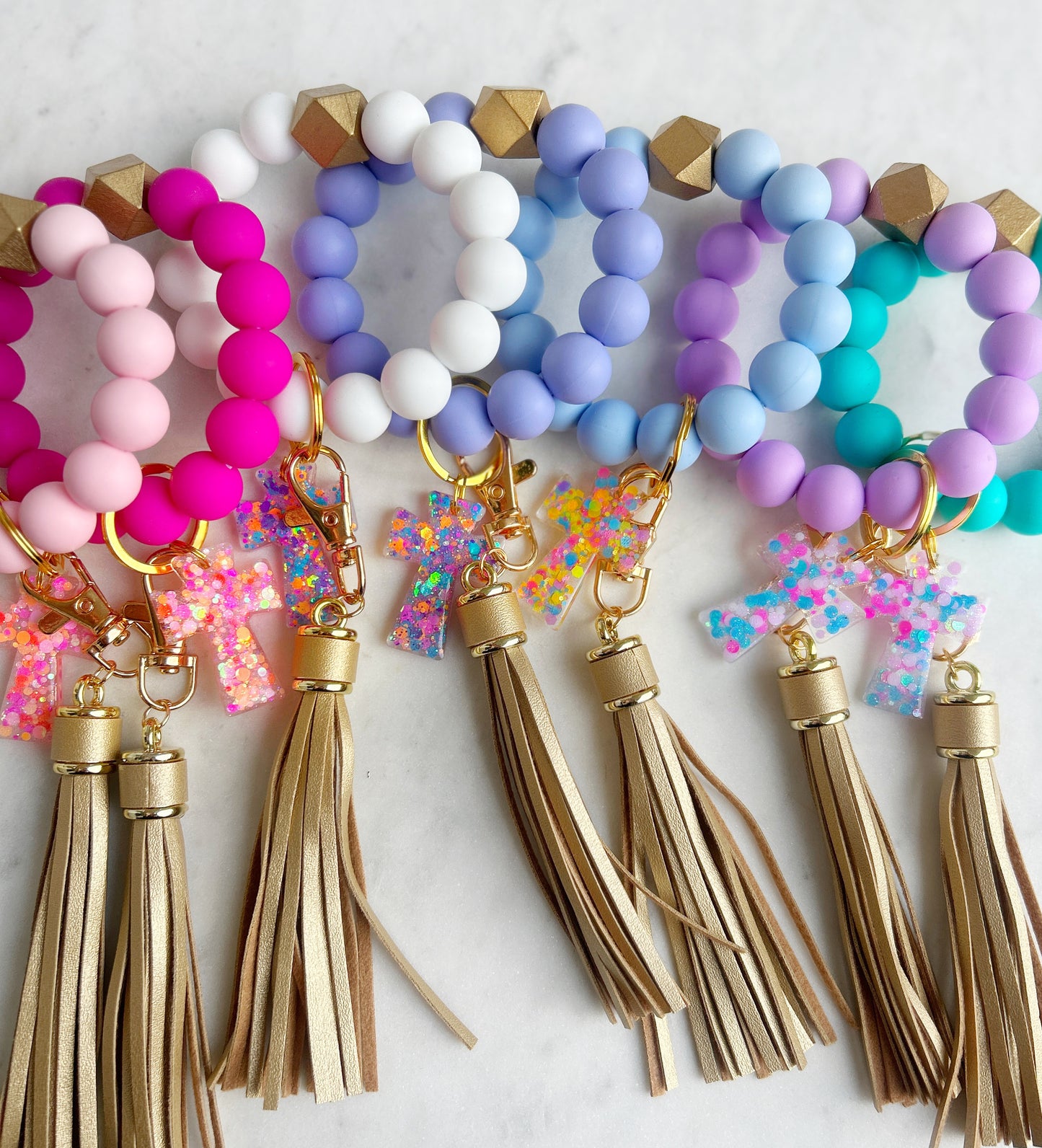 Wrist Keychain with Cross Charm