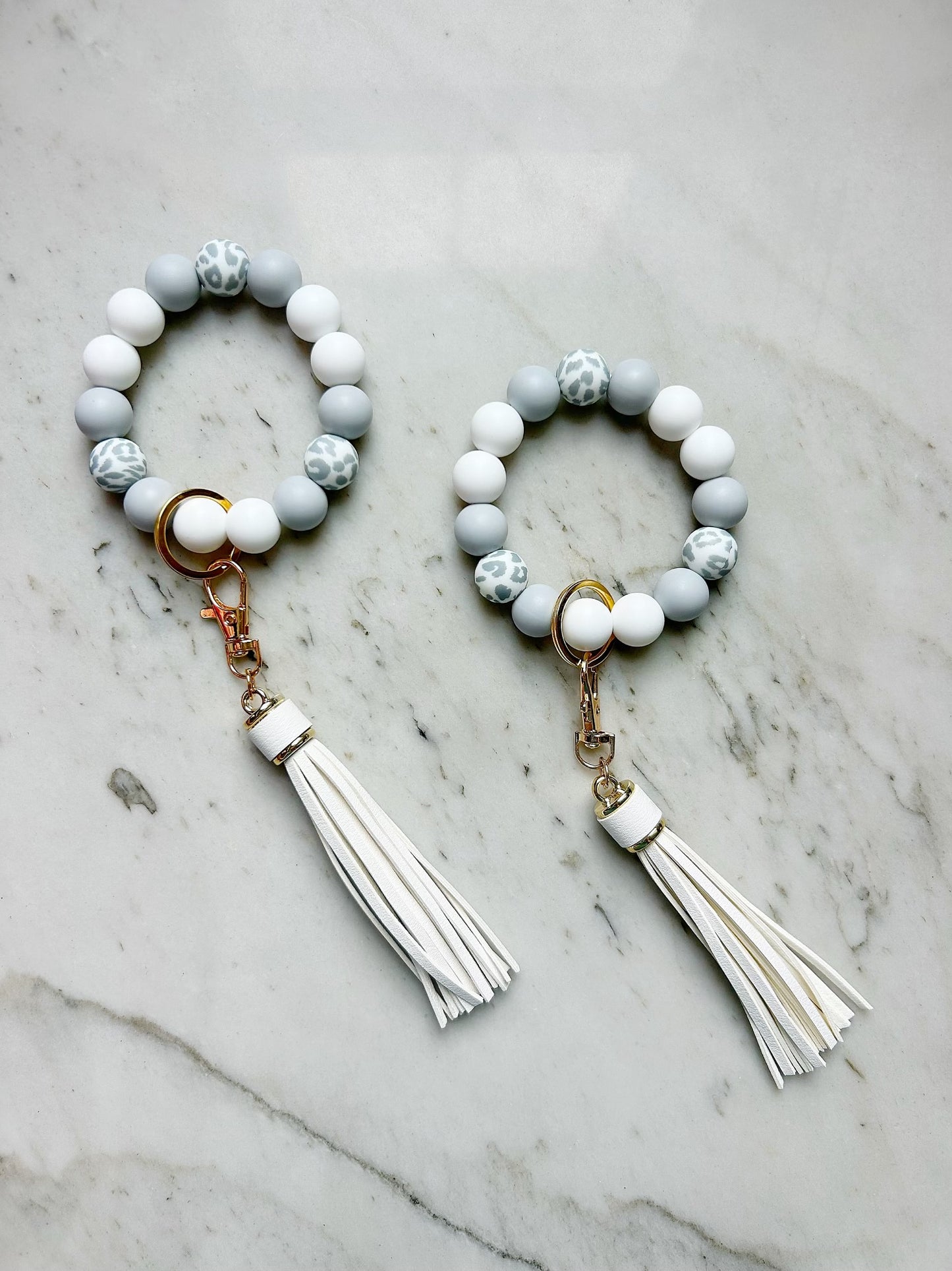 Subtle Party Animal: Grey Wristband Keychain