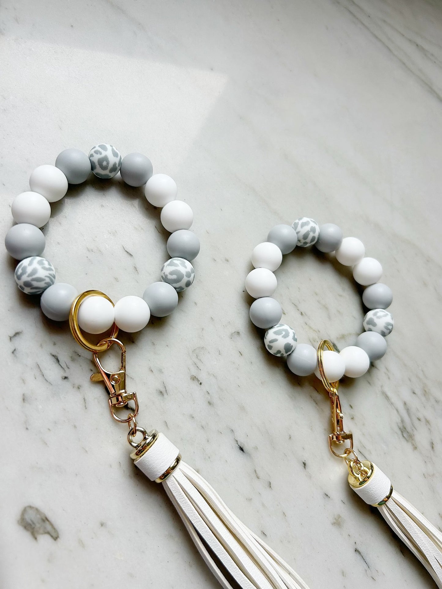 Subtle Party Animal: Grey Wristband Keychain