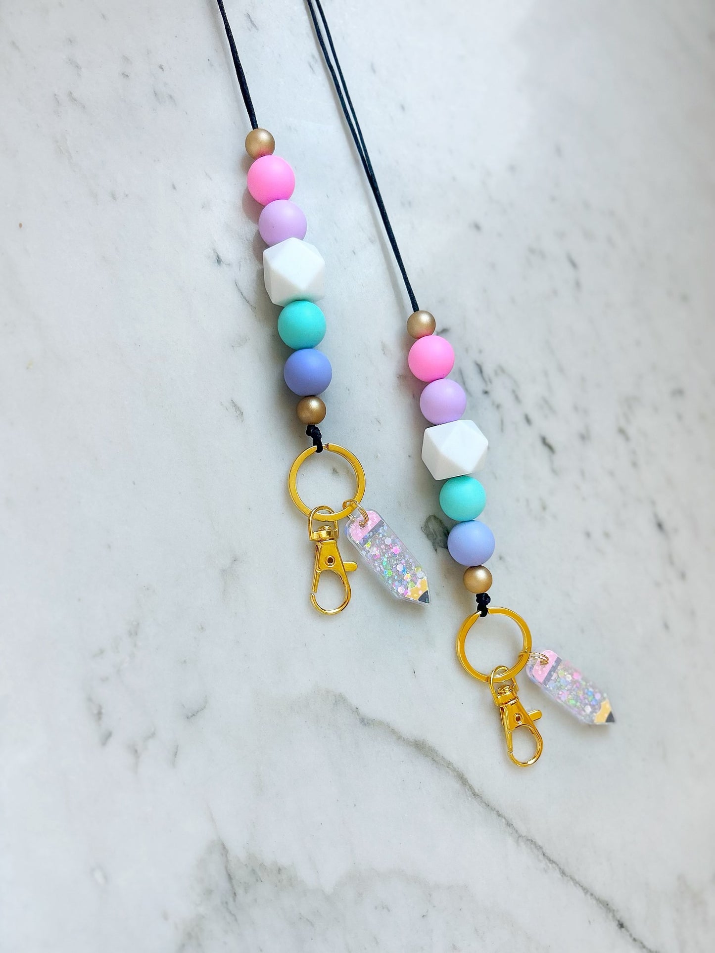 Teacher Talk Lanyard {pencil charm included}