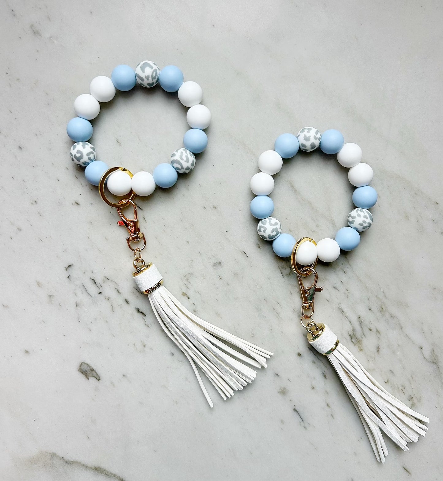 Subtle Party Animal: Light Blue Wristband Keychain