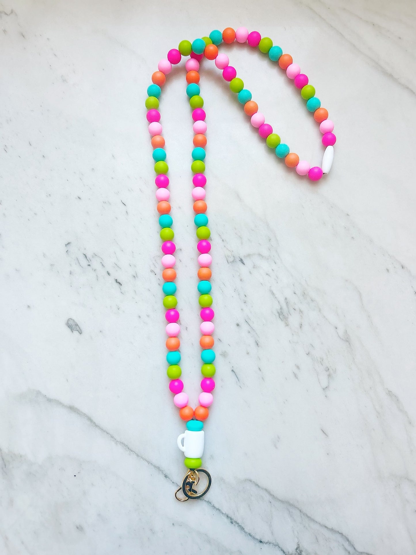 Popsicle Beaded Lanyard with Breakaway Clasp