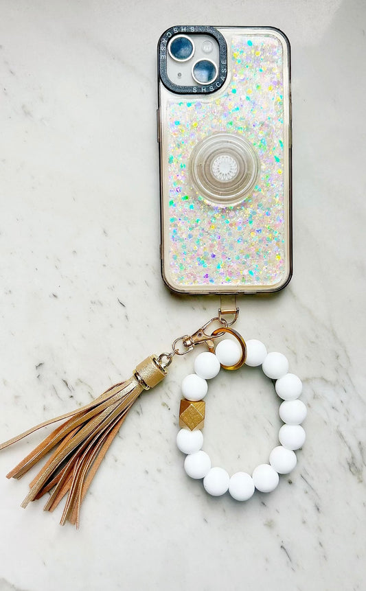 Phone Wristband Keychain: Classic Gold