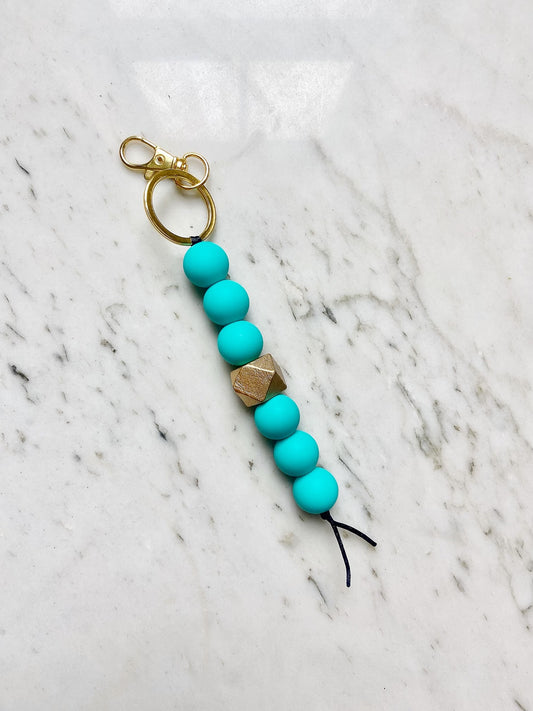 Turquoise Solid Keychain