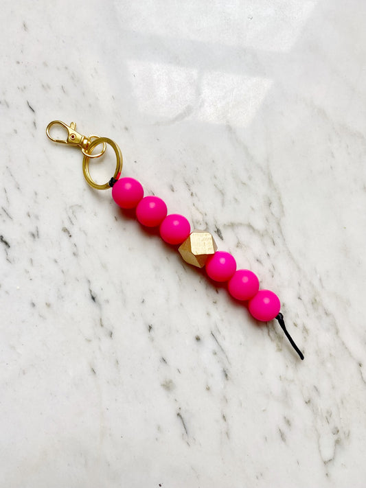 Hot Pink Solid Keychain