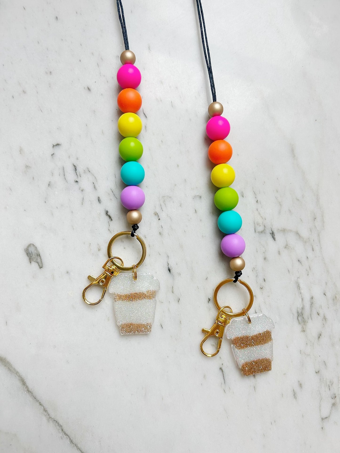 Espresso Yourself Lanyard {coffee cup charm included}