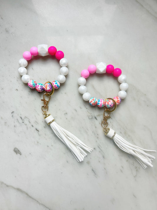 Alphabet Soup Wristband Keychain