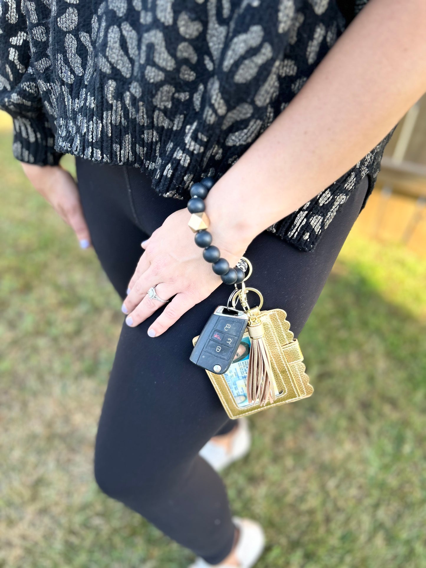 Cheetah Girl Wristband Keychain