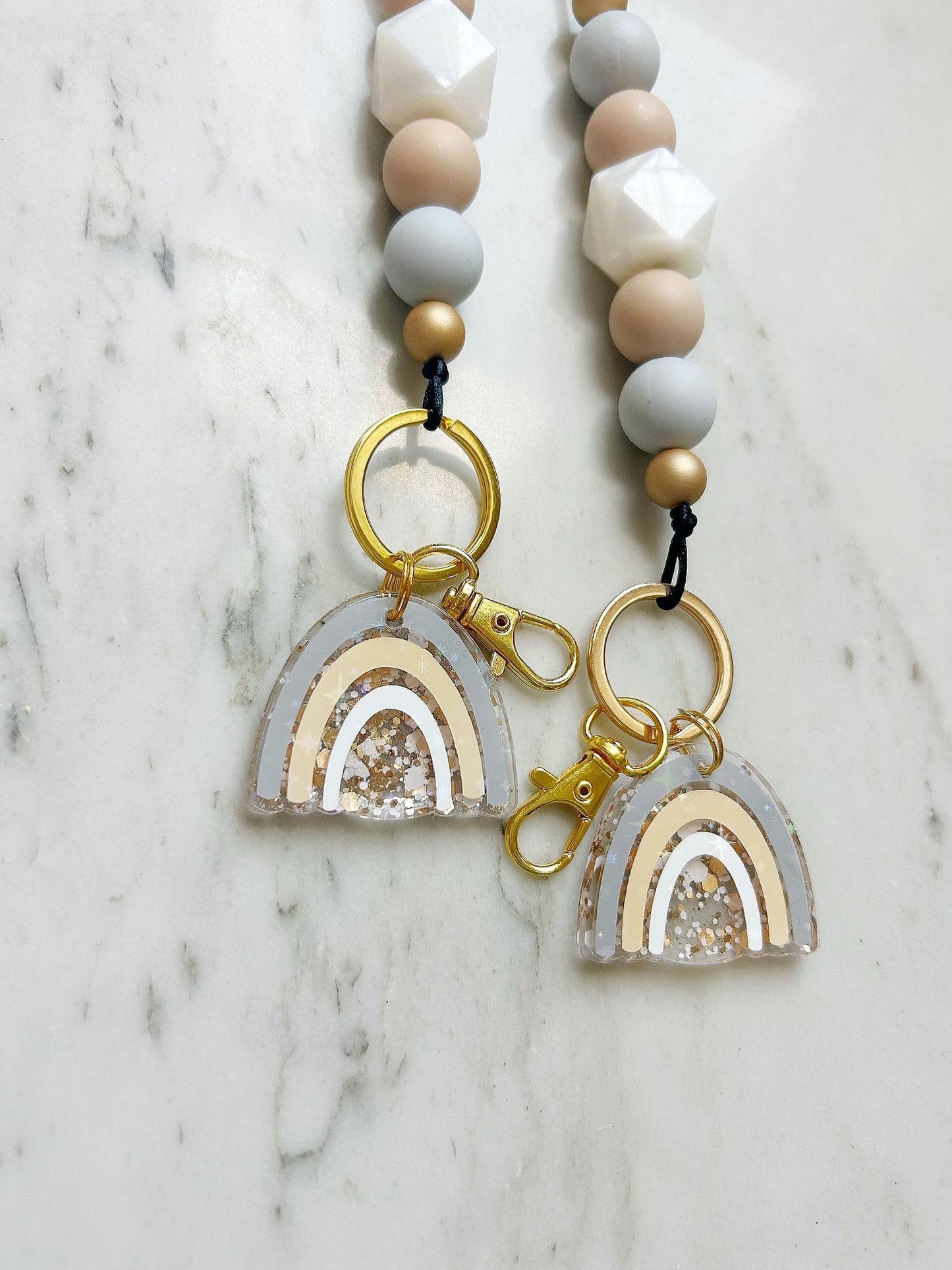 Boho Rainbow Lanyard {rainbow charm included}