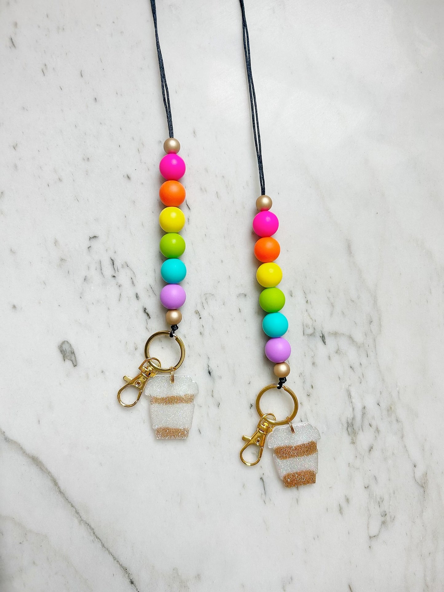 Espresso Yourself Lanyard {coffee cup charm included}