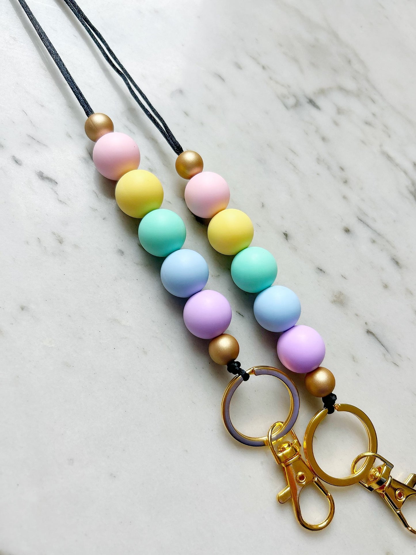 Pastel Rainbow Lanyard