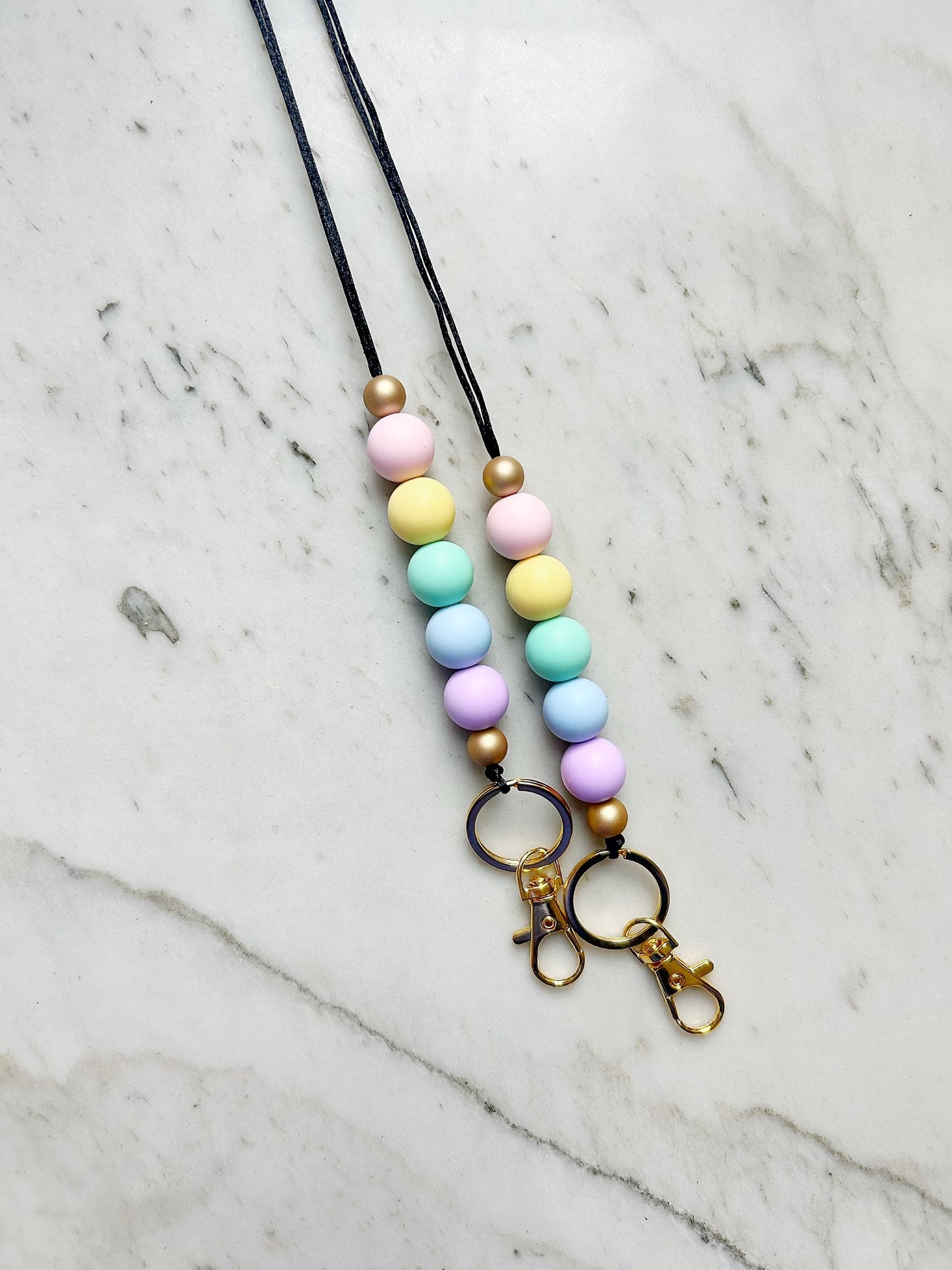 Pastel Rainbow Lanyard