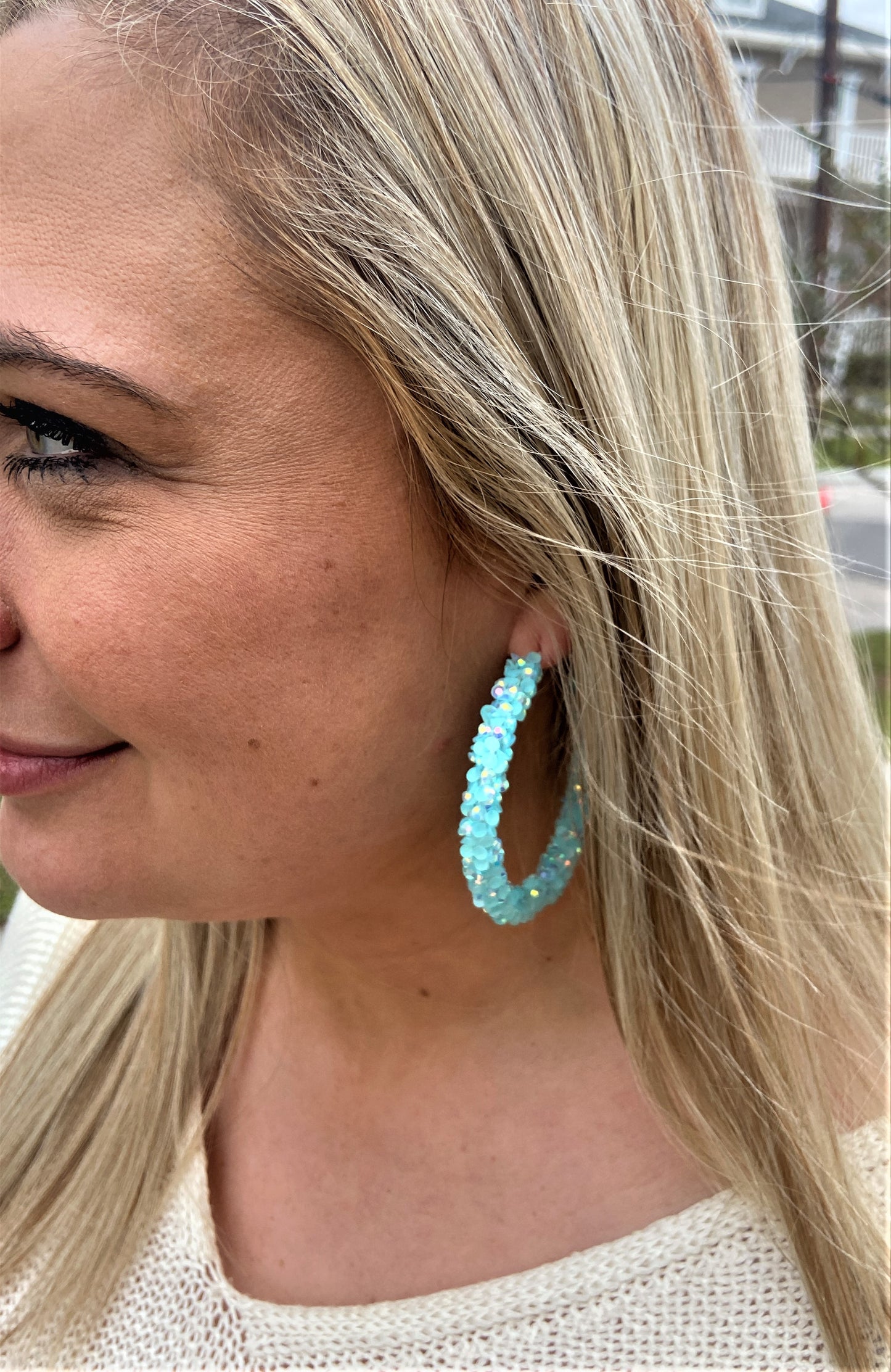 Sparkling Bright Hoop Earrings