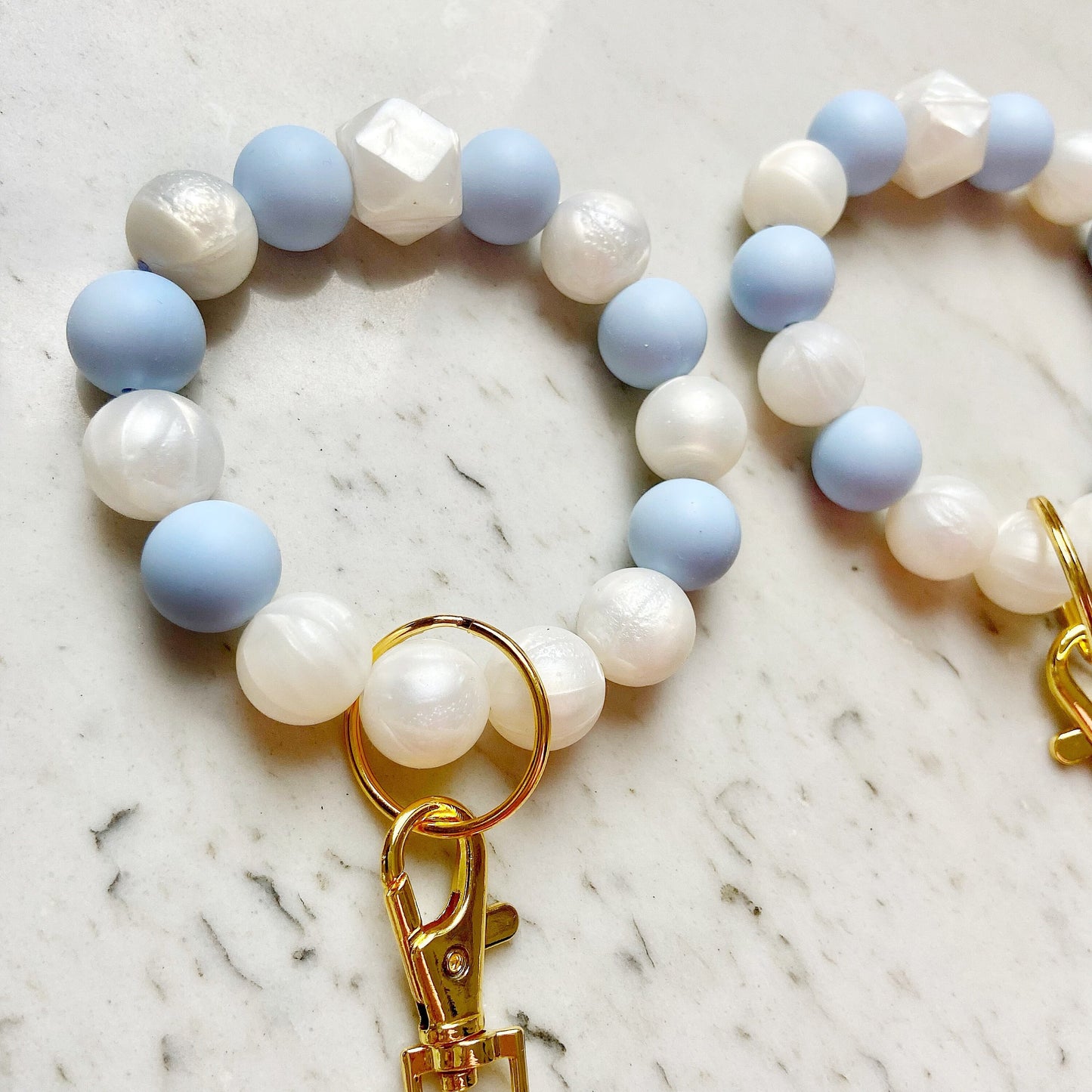 Baby Blue Bliss Wristband Keychain