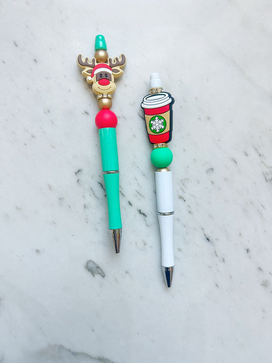 Beaded Pens: Christmas Set 1