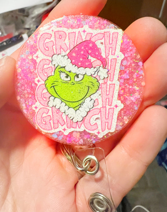 Grinch Badge Reel