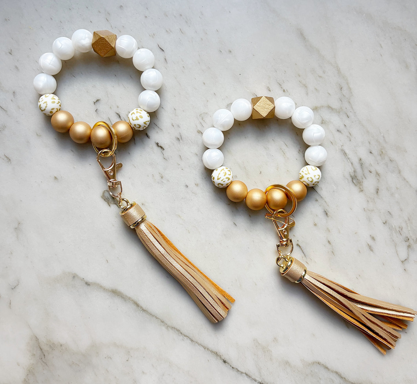 Gold Cheetah Wristband Keychain