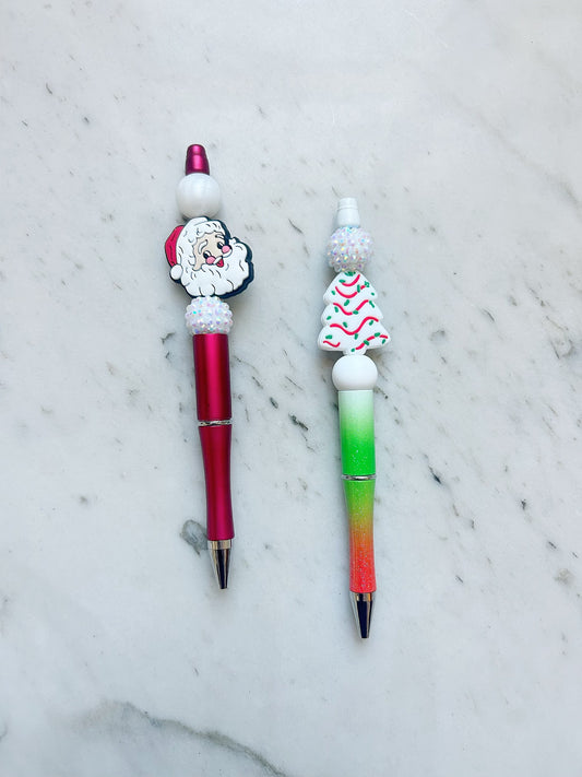 Beaded Pens: Christmas Set 2