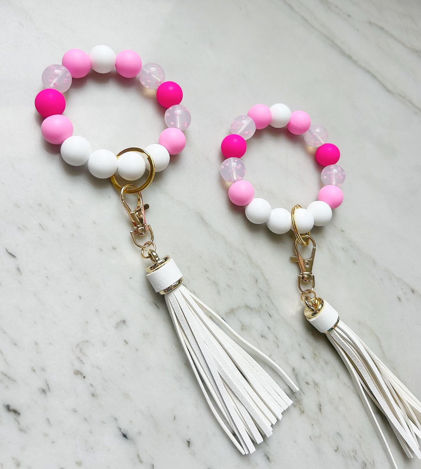 Pink Pop Wristband Keychain