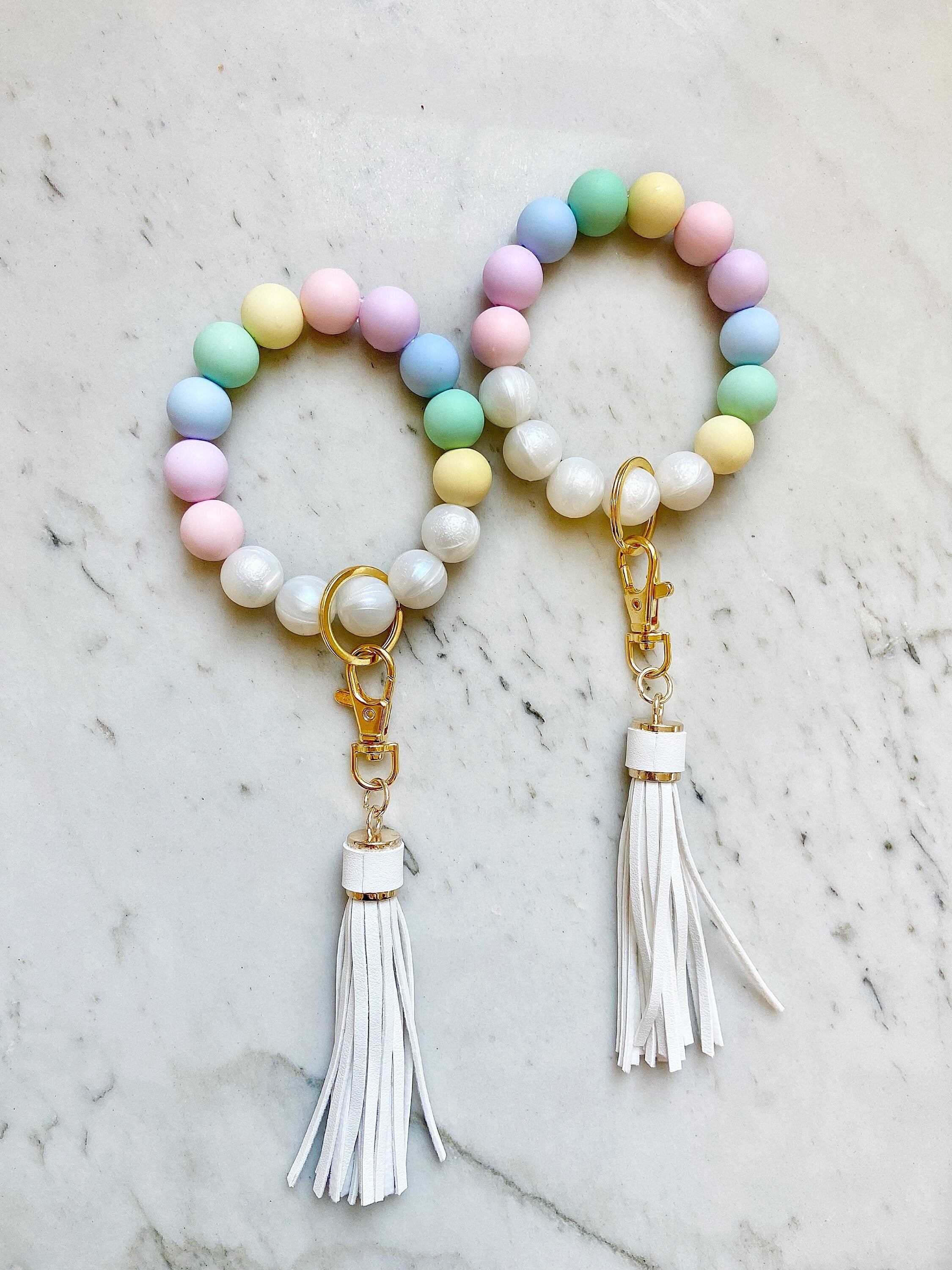 Pastel Wristband Keychain β lanyardlovebirds